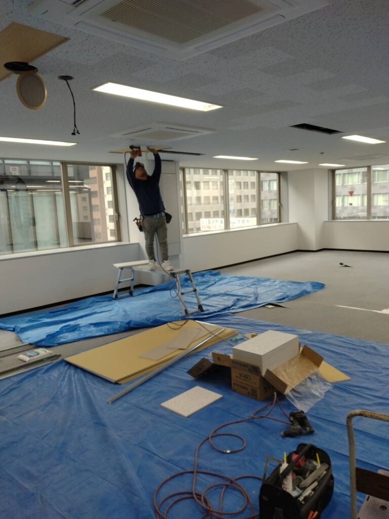 某事務所天井張り替え補修工事